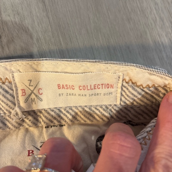 Zara Beige Striped Pants - Picture 5 of 6